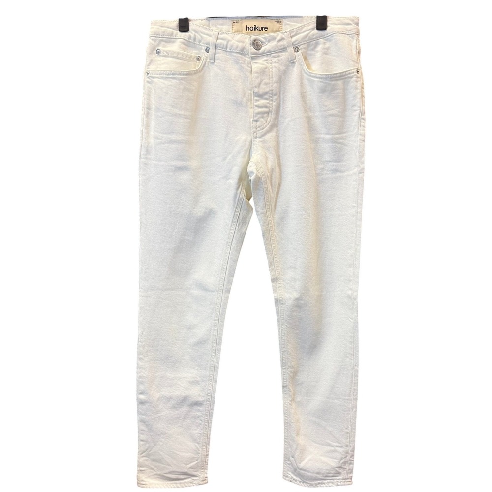 Haikure Cleveland Crop Jeans Bianco Comfort Pure Ecru‎ Size 31 White Denim